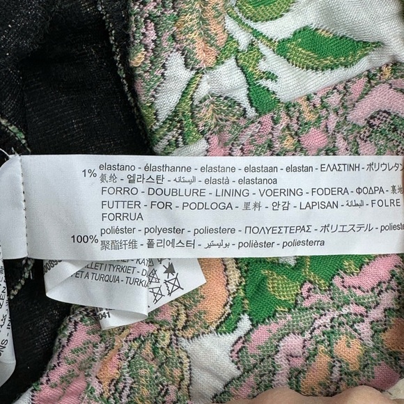 ZARA Floral Jacquard Mini Dress with Rhinestone Trim - Size L - Picture 12 of 12